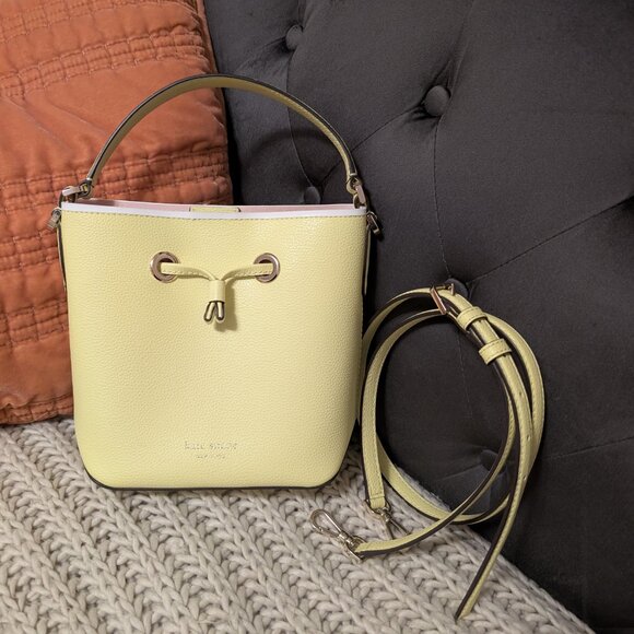 Kate Spade New York Eva Small Bucket Bag – Limelight/Yellow – NWOT - Picture 4 of 12